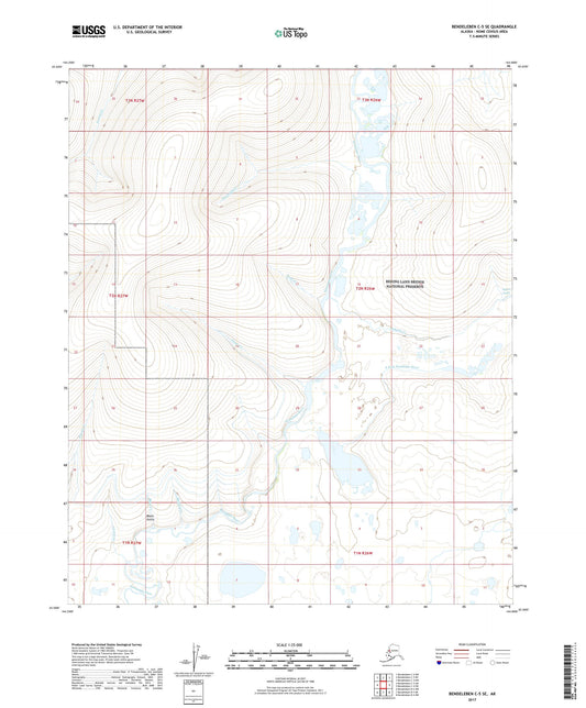 Bendeleben C-5 SE Alaska US Topo Map Image