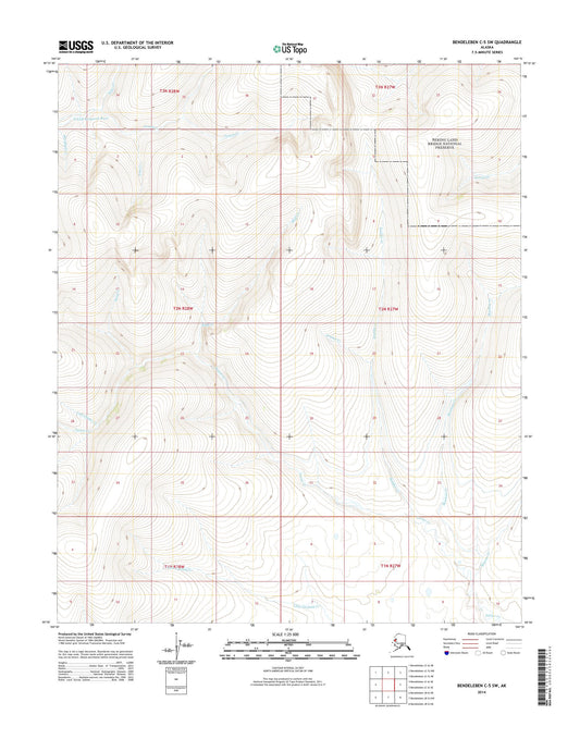Bendeleben C-5 SW Alaska US Topo Map Image