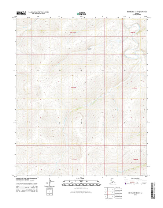 Bendeleben C-6 SW Alaska US Topo Map Image