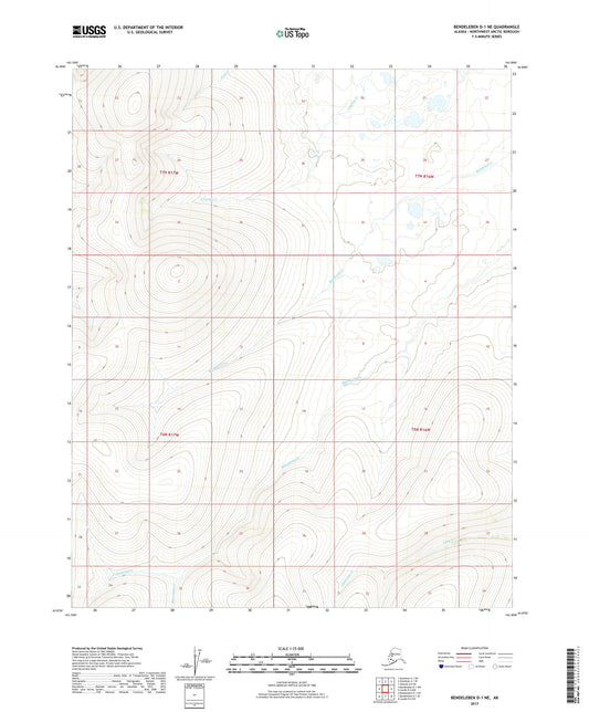 Bendeleben D-1 NE Alaska US Topo Map Image