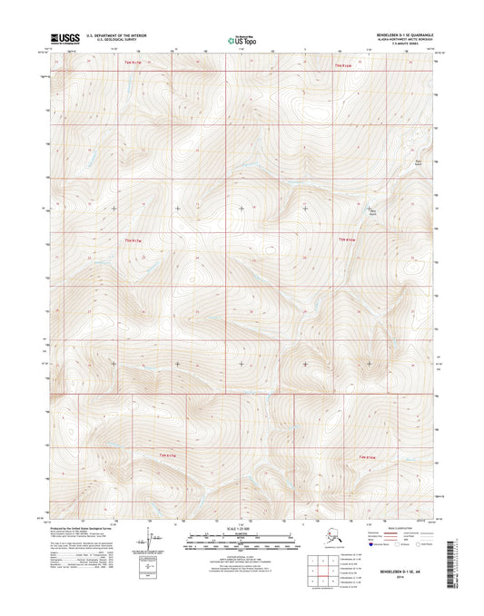 Bendeleben D-1 SE Alaska US Topo Map Image