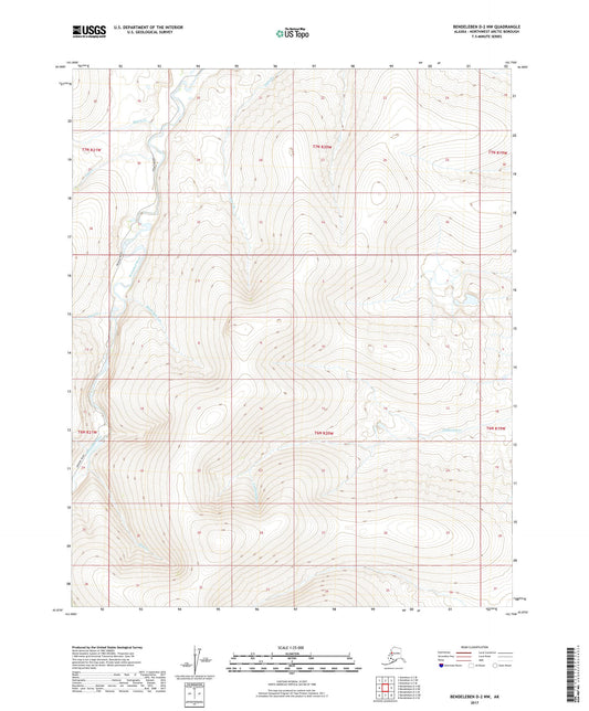 Bendeleben D-2 NW Alaska US Topo Map Image