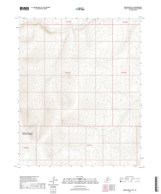 Bendeleben D-2 SE Alaska US Topo Map Image
