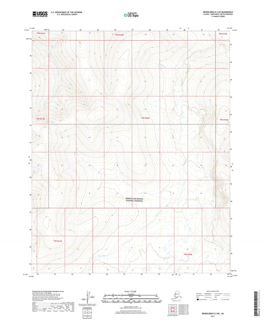 Bendeleben D-2 SW Alaska US Topo Map Image