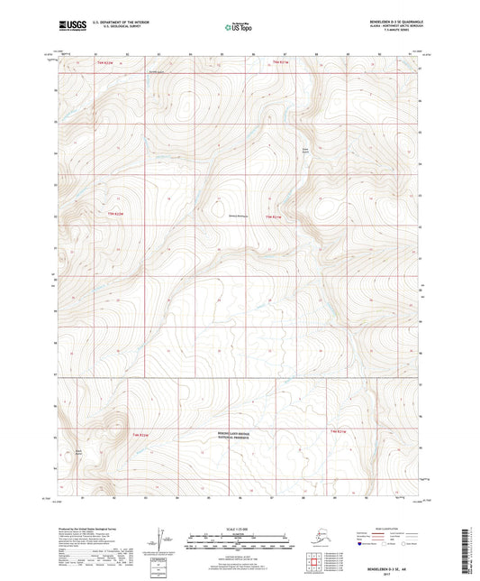 Bendeleben D-3 SE Alaska US Topo Map Image