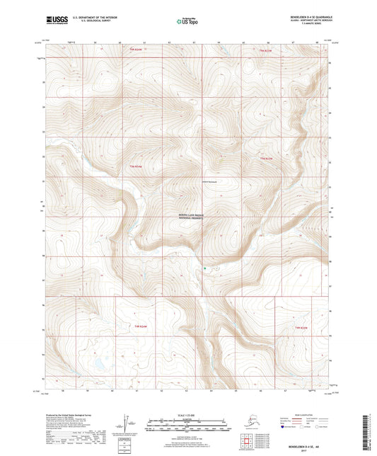 Bendeleben D-4 SE Alaska US Topo Map Image