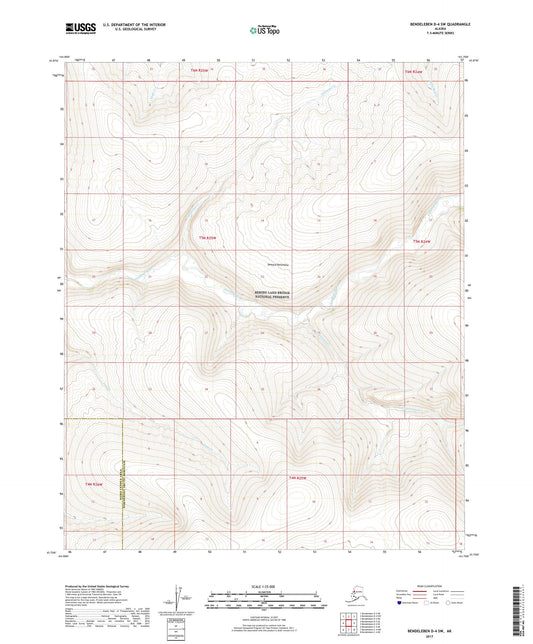 Bendeleben D-4 SW Alaska US Topo Map Image