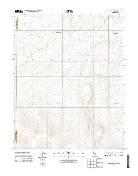 Bendeleben D-5 NE Alaska US Topo Map Image