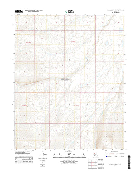 Bendeleben D-5 NW Alaska US Topo Map Image