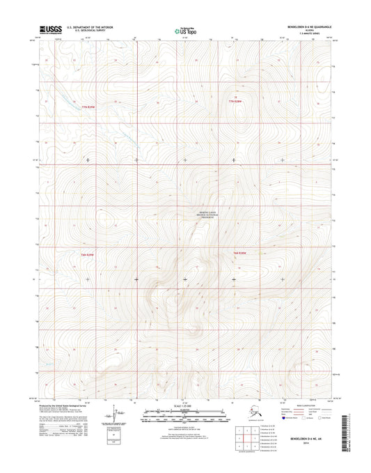 Bendeleben D-6 NE Alaska US Topo Map Image