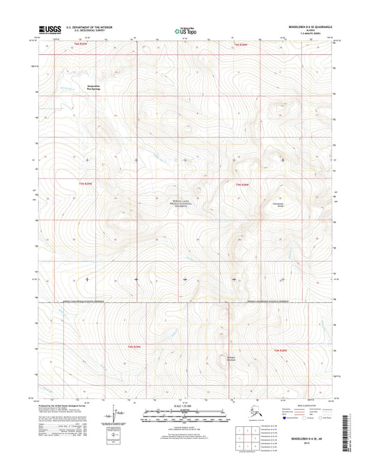 Bendeleben D-6 SE Alaska US Topo Map Image
