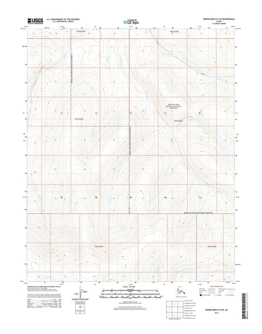 Bendeleben D-6 SW Alaska US Topo Map Image