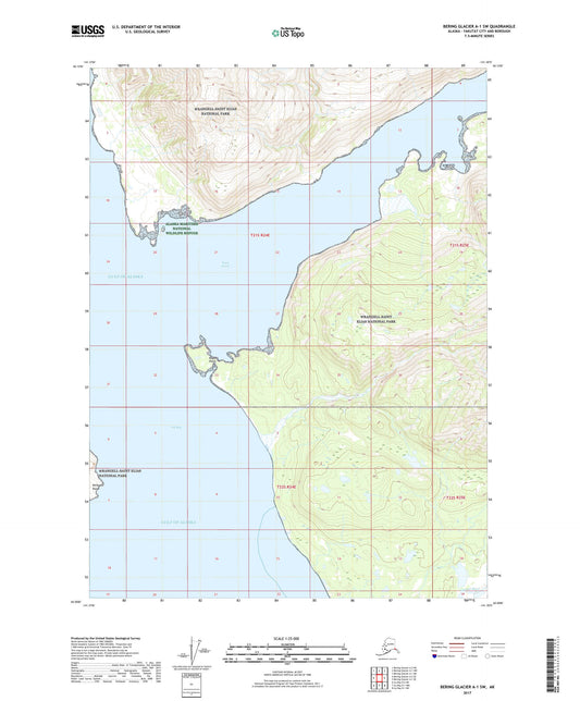 Bering Glacier A-1 SW Alaska US Topo Map Image