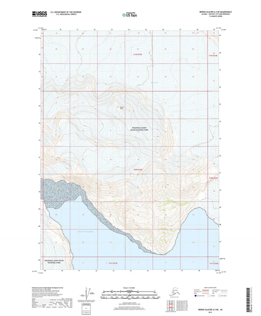Bering Glacier A-2 NE Alaska US Topo Map Image