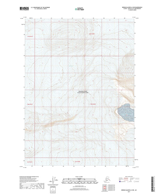 Bering Glacier A-2 NW Alaska US Topo Map Image