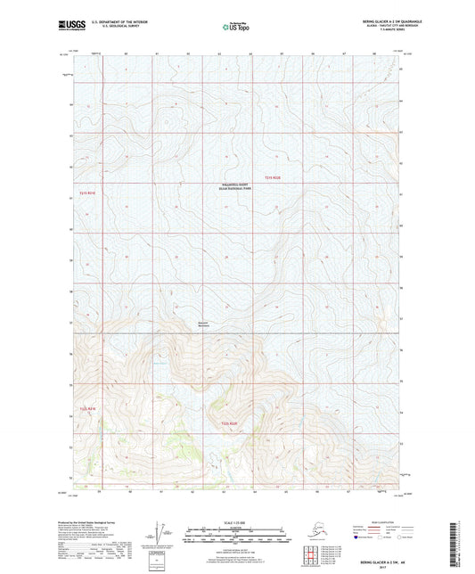 Bering Glacier A-2 SW Alaska US Topo Map Image