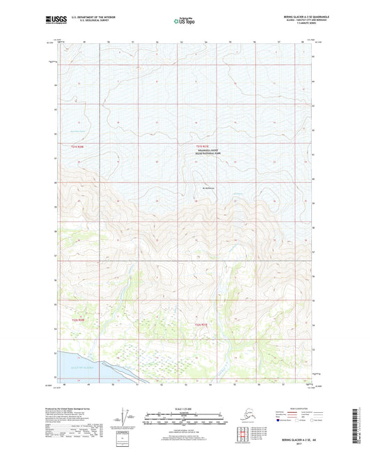 Bering Glacier A-3 SE Alaska US Topo Map Image