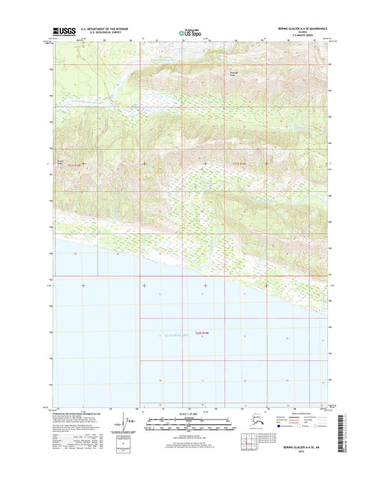 Bering Glacier A-4 SE Alaska US Topo Map Image