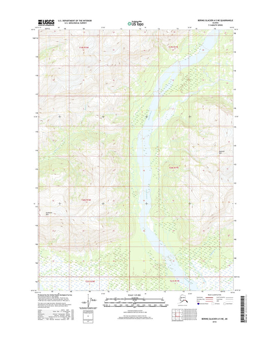 Bering Glacier A-5 NE Alaska US Topo Map Image