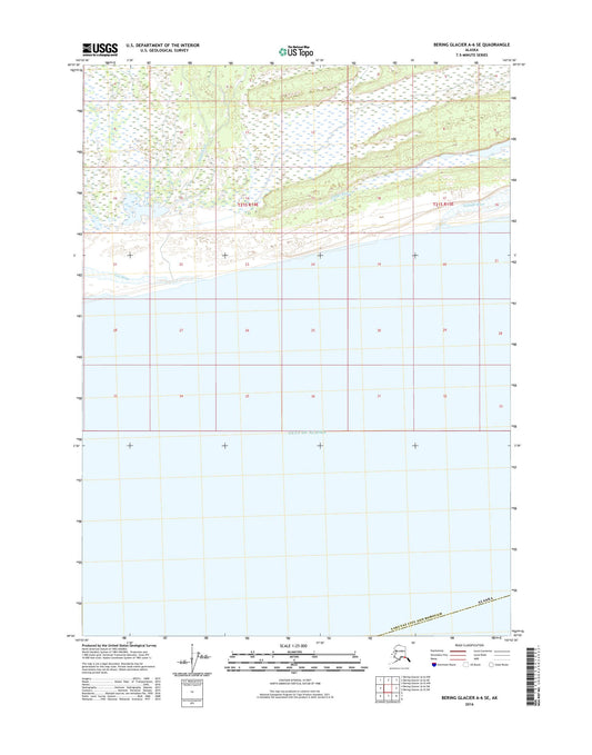 Bering Glacier A-6 SE Alaska US Topo Map Image