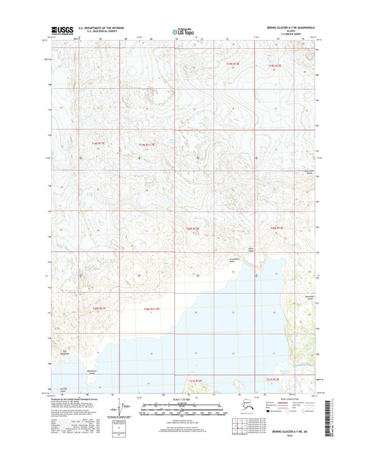 Bering Glacier A-7 NE Alaska US Topo Map Image