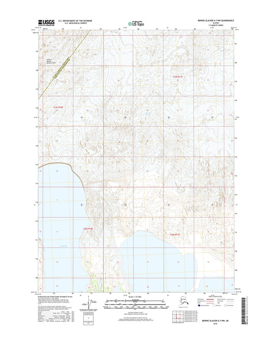 Bering Glacier A-7 NW Alaska US Topo Map Image