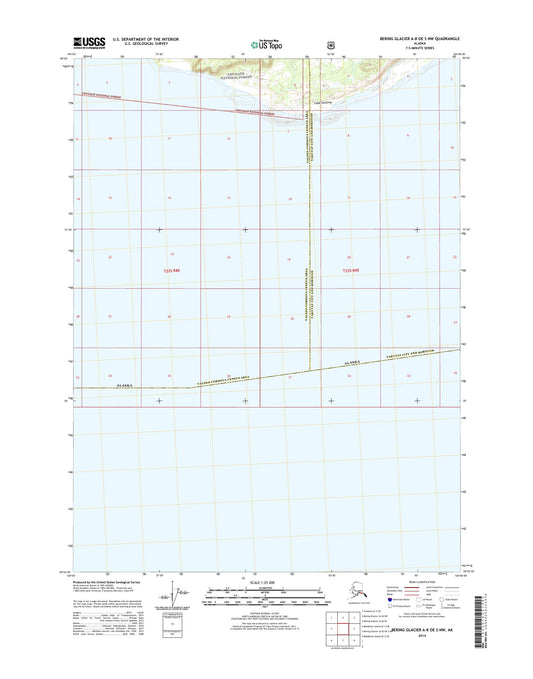 Bering Glacier A-8 OE S NW Alaska US Topo Map Image