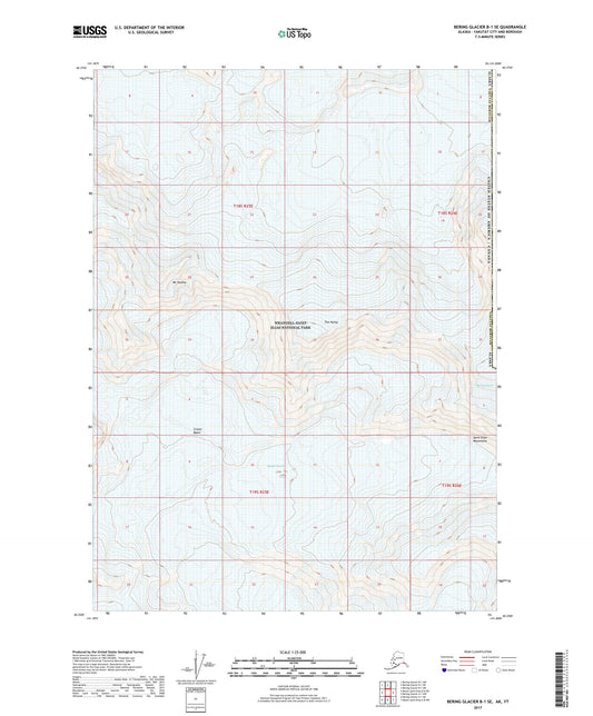 Bering Glacier B-1 SE Alaska US Topo Map Image
