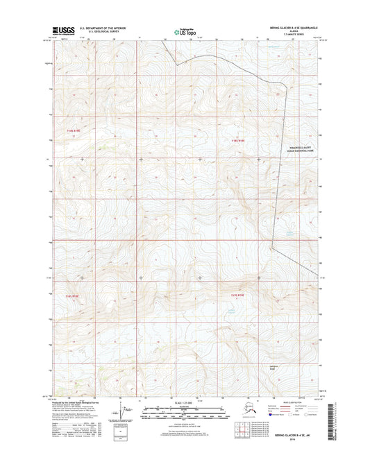 Bering Glacier B-4 SE Alaska US Topo Map Image