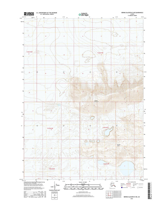 Bering Glacier B-5 NE Alaska US Topo Map Image