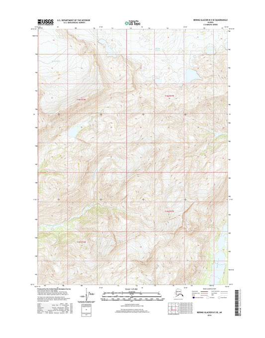 Bering Glacier B-5 SE Alaska US Topo Map Image