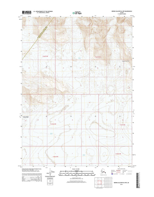 Bering Glacier B-6 NW Alaska US Topo Map Image