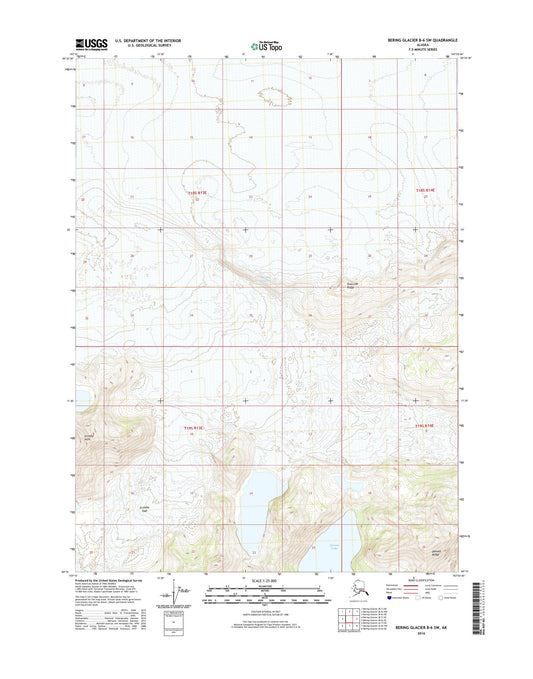 Bering Glacier B-6 SW Alaska US Topo Map Image