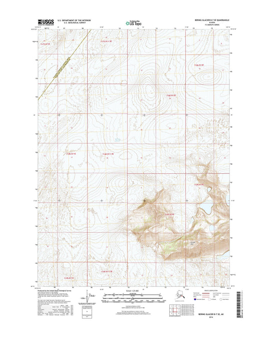 Bering Glacier B-7 SE Alaska US Topo Map Image