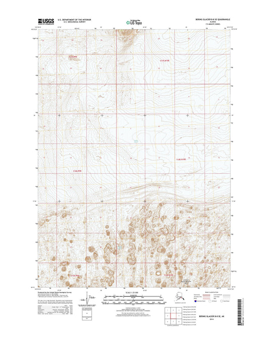 Bering Glacier B-8 SE Alaska US Topo Map Image