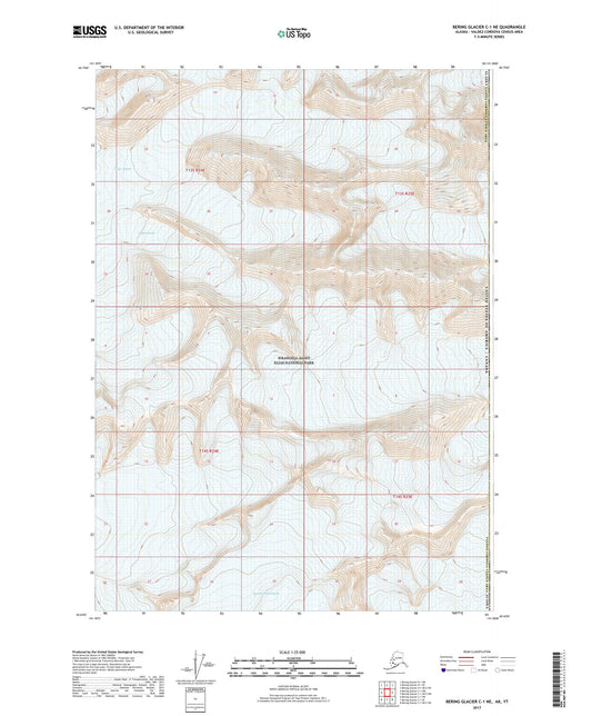 Bering Glacier C-1 NE Alaska US Topo Map Image