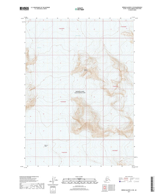 Bering Glacier C-2 SW Alaska US Topo Map Image