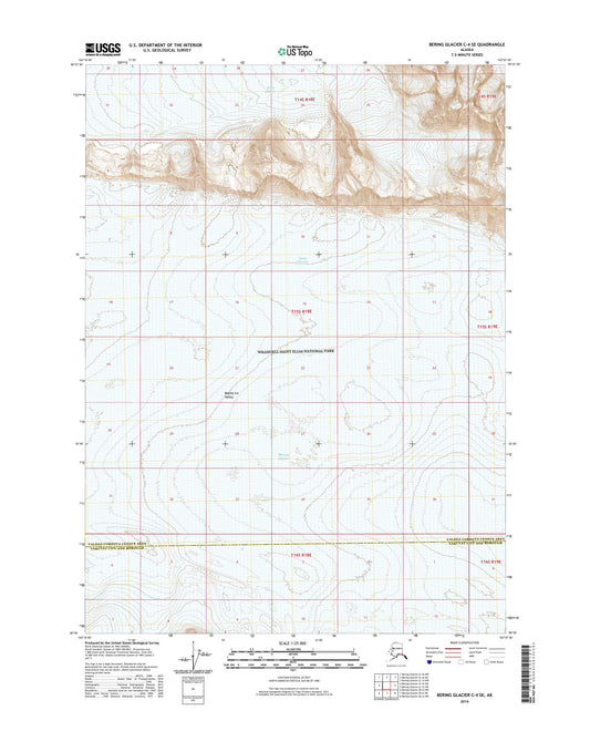 Bering Glacier C-4 SE Alaska US Topo Map Image