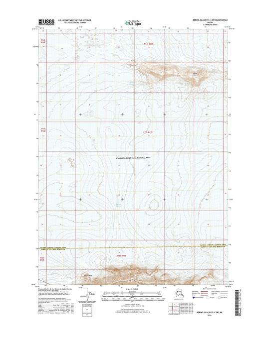 Bering Glacier C-4 SW Alaska US Topo Map Image