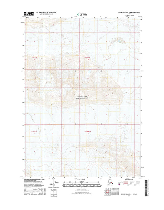 Bering Glacier C-5 NW Alaska US Topo Map Image