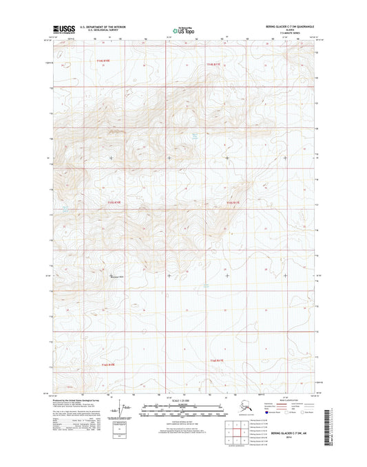 Bering Glacier C-7 SW Alaska US Topo Map Image