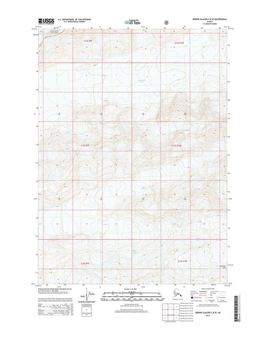 Bering Glacier C-8 SE Alaska US Topo Map Image