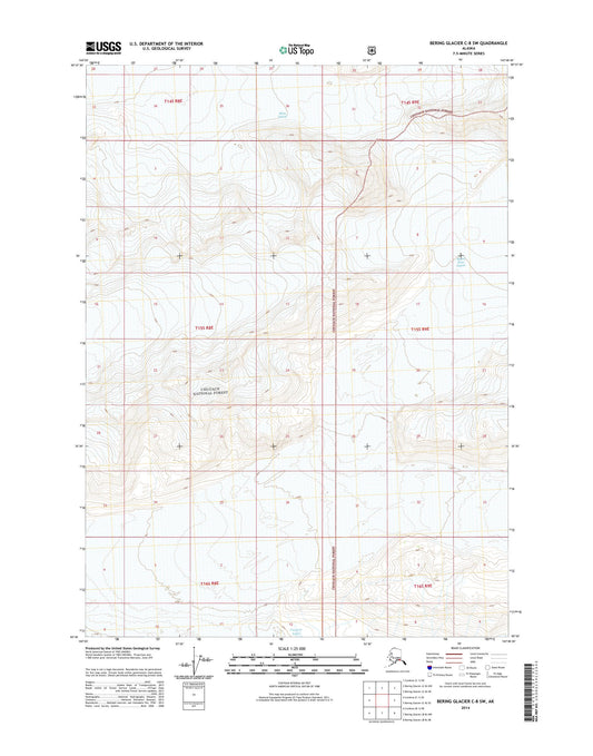 Bering Glacier C-8 SW Alaska US Topo Map Image
