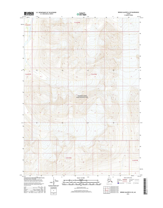 Bering Glacier D-4 SE Alaska US Topo Map Image