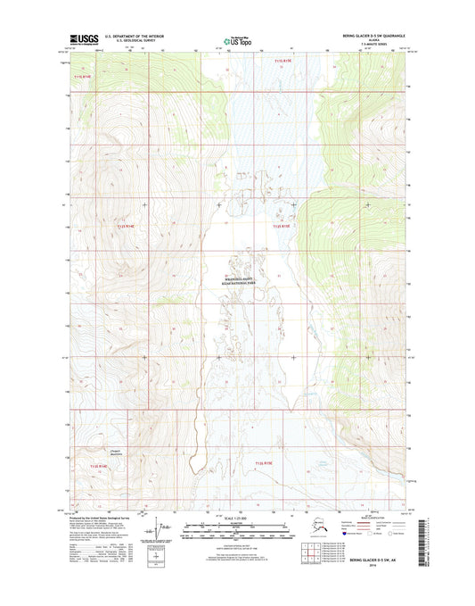 Bering Glacier D-5 SW Alaska US Topo Map Image