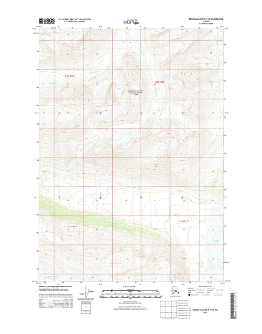 Bering Glacier D-7 NE Alaska US Topo Map Image
