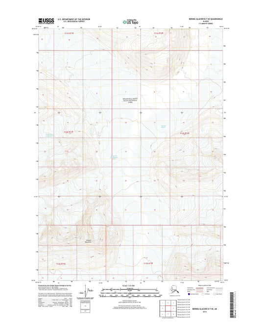 Bering Glacier D-7 SE Alaska US Topo Map Image