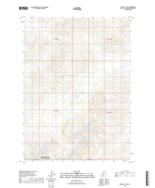 Bethel A-1 NW Alaska US Topo Map Image