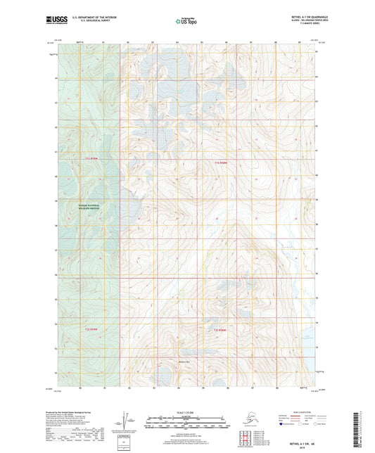 Bethel A-1 SW Alaska US Topo Map Image