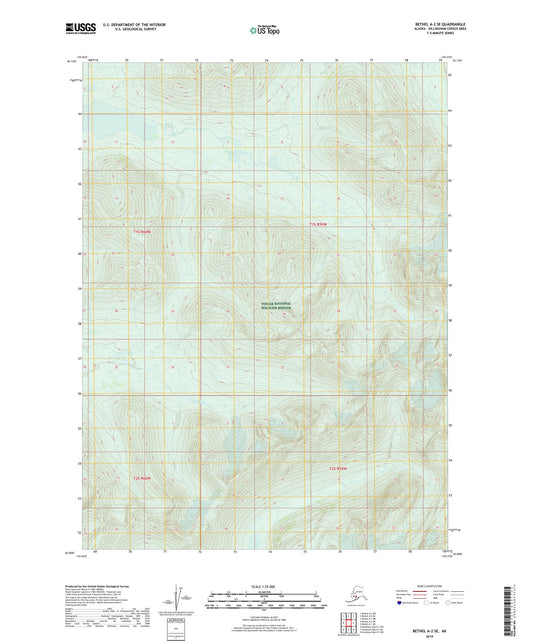 Bethel A-2 SE Alaska US Topo Map Image